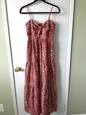 Trixxi Printed Keyhole Sleeveless Maxi Dress, Size medium